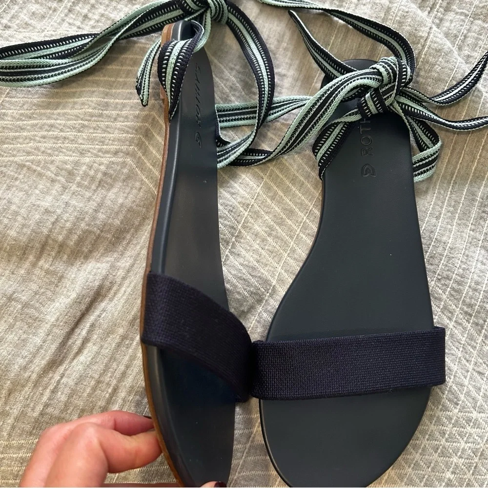 Women's Rothy's 'The Wrap' Sandal size 9.5 Discontinued Model–Collectible) navy - Picture 4 of 13